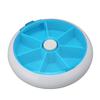 Rotating Weekly Pill Organizer Travel Round 7 Day Medicine Case Supplements for Vitamins Fish Oil