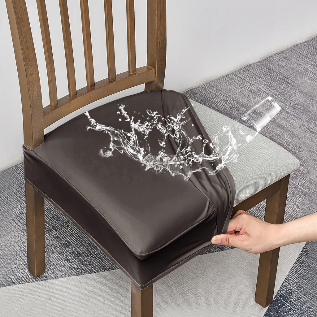 PU leather chair seat cover waterproof cross-border home dining chair cover half pack hotel pu leather chair cover cover