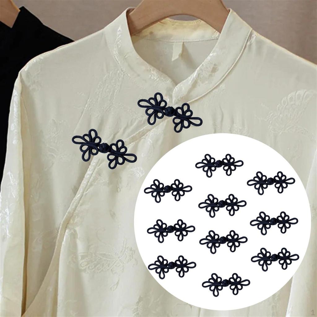 10 шт. китайские узлы лягушка пуговицы застежка винтажный дизайн аксессуары швейные застежки своими руками для свитера