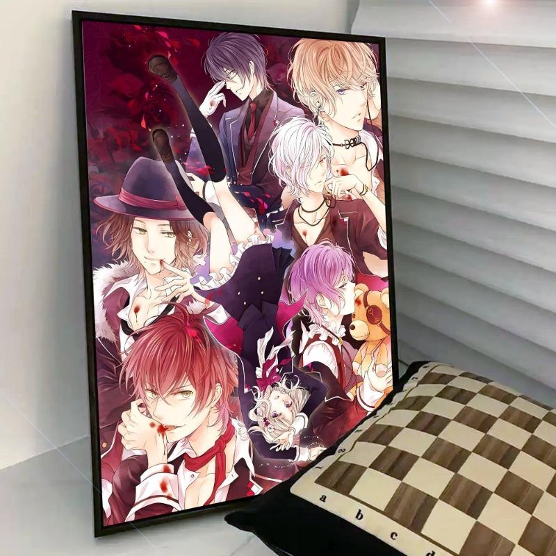 Аниме D-Diabolik Lovers Movie Sticky Poster Paper Print Home Bedroom Вход Bar Cafe Art Painting Decoration