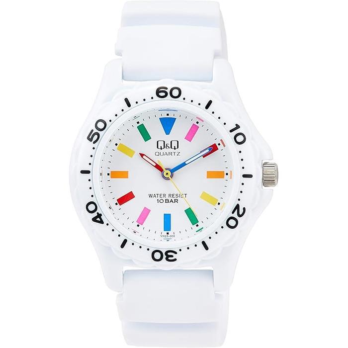 CITIZEN Watch 10 ATM Water Resistant Rotating Bezel 3 Hands Luminous Hands Polyurethane Strap Sport Watch Ladies' Q&Q VR25-002