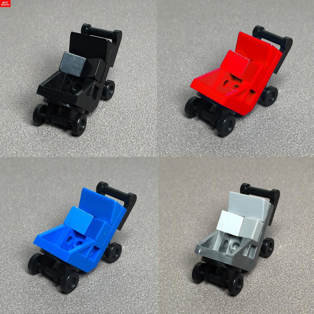 MOC Кубики Детская коляска люлька для младенцев подставка для бутылочки Обучающие Строительные Блоки Игрушки для Детей Девочек Подарок