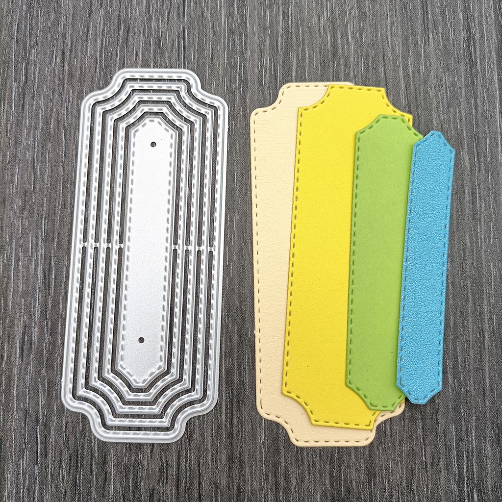 Металлические штампы Тиснение Бумажные штампы Теги Форма Вырубные штампы Карточки DIY Шаблоны для резки для альбомной бумаги для скрапбукинга