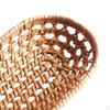 Корзина для сервировки хлеба, плетеная корзина для хранения фруктов из ротанга ручной работы, декоративная чаша для дома