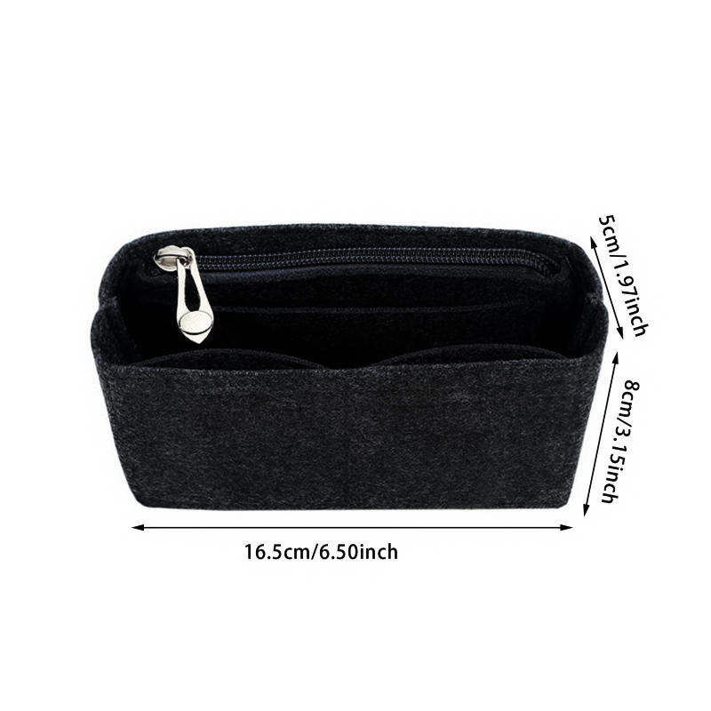 1шт войлочная вставка для сумки-органайзера для косметики, войлочная вставка для кошелька, вставная сумка, войлочная внутренняя сумка-пузырь