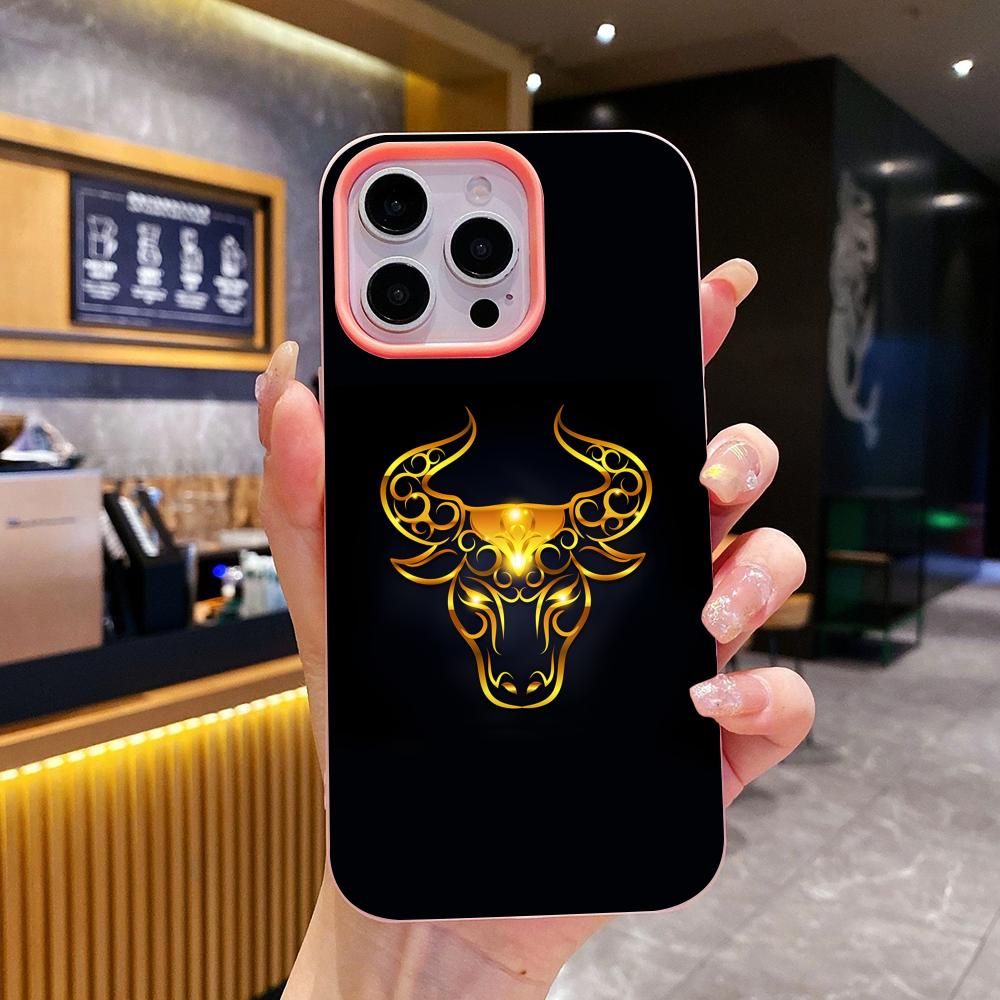 Bull Head Phone Case for iPhone 17 16 15 14 13 12 11 Air Pro Max Plus Jelly Double layer Pink Cover