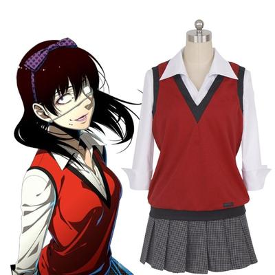 Аниме косплей костюм Kakegurui компульсивный игрок Мидари Икишима Япония школа JK форма жилет платье