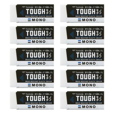 Ластики Tombow MONO Tough S, 10 штук (Прочные ластики, устойчивые к поломке) JCC-072AZ