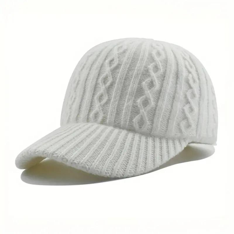 Trendy Knitted Baseball Cap For Men And Women - Autumn/Winter Trendy Fashionable Peaked Hat, Multi Use All Purpose And Warm