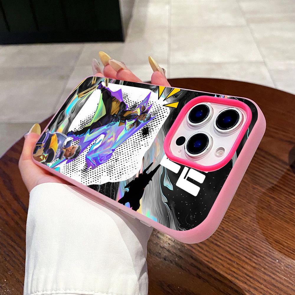 Valo Waylay Phone Case for iPhone 17 16 15 14 13 12 11 Air Pro Max Plus Jelly Double layer Rose Red Cover