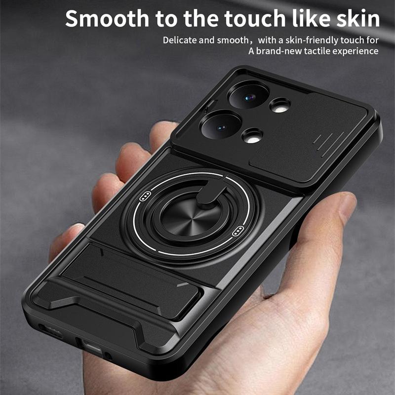 Armor Phone Case For Xiaomi Poco X8 Pro Max Cover Lens Protection Magnetcic Ring Stand Holder Back Shell Fundas