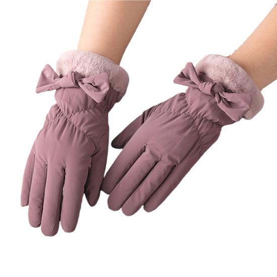 Большие женские варежки, плюшевые уличные перчатки с полными пальцами