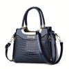 Taizhou Women's Shiny Crocodile Pattern Leather Handbag - Versatile and Textured Design