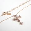 [Pre-owned] VENDOME K18PG Diamond Cross Pendant / j66-6