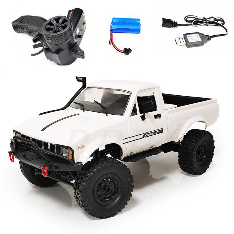 Масштабная модель WPL C24-1 RC Рок-краулер RC Грузовик 4WD 1/16 Радиоуправляемый Пикап Ползун Внедорожник 2.4G Полностью Управляемый RC Детская Мальчик Взрослый Игрушка Подарок