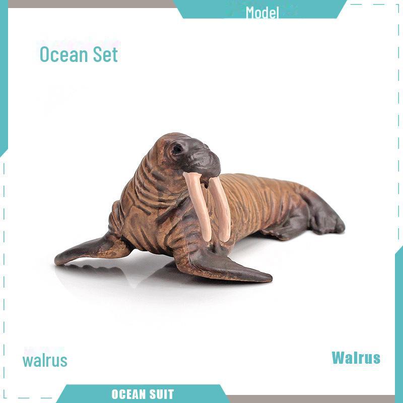 Набор моделей морских животных: Акула, черепаха, дельфин, кит, пингвин, краб и существа морского дна