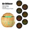 130ml Portable Humidifier Wooden Grain Air Diffuser Mist Hollow Air Atomizer With LED Light