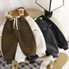 New Boys 2-12Y Winter Thick Sweatpants For Girls Casual Pants Boy Student Loose Sports Pants Baby Pockets Kids Trousers