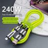 High-Speed Silicone Multi-Function TYPE-C Charging Cable for Apple & Huawei Devices