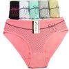 Underwear Women Plus Size Panties Sexy Cotton Briefs Mid Waist Breathable Shorts 2XL-4XL 6 Pcs/set