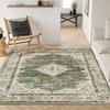 Washed Back Imitation Cashmere Carpet Green Home Area Carpet Living Room Soft Non-Slip Vintage Bedroom Floor Mat