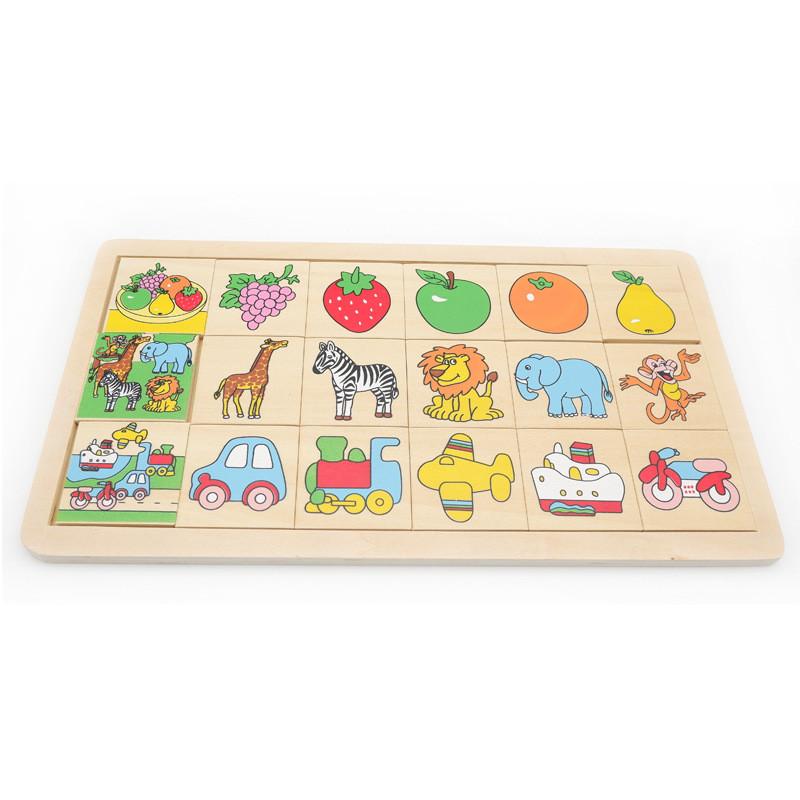 Early Education Puzzle Kids Animal Traffic Fruit Sorting Intelligence Board Game