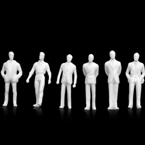 Baosity 200 White Standing People for DIY Train Park Layout Scenery - 1:300