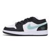 Air Jordan 1 износостойкие нескользящие низкие винтажные баскетбольные кроссовки мужские Черный Белый Зеленый 553558-131(Команда85-)
