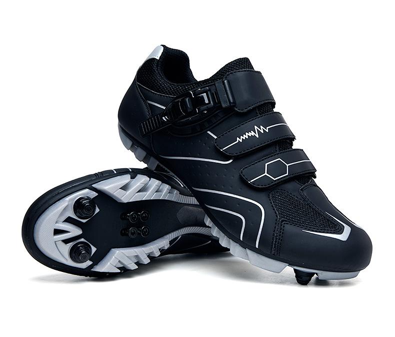 Unisex Reflective Self-Locking Cycling Shoes with Non-Slip Hard Sole for Road and Mountain Biking
