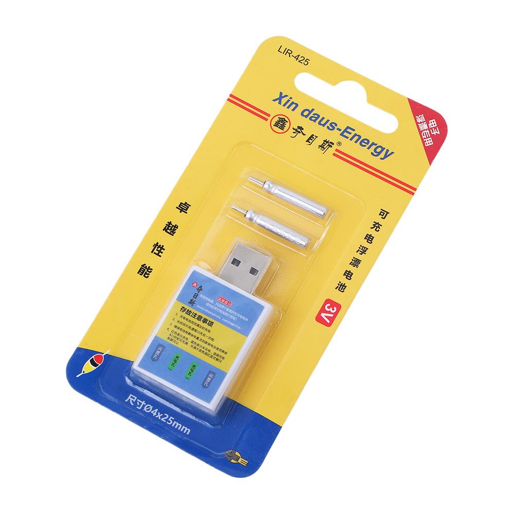 Электронные поплавки Батарейки CR425 USB-зарядное устройство Поплавок для рыбалки Перезаряжаемая батарея Литиевые штыревые элементы