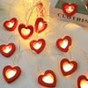 Светодиодная гирлянда в форме персикового сердца, лампа для спальни, сада, дня рождения, Дня святого Валентина, свадьбы, вечеринки, украшения, гирлянда