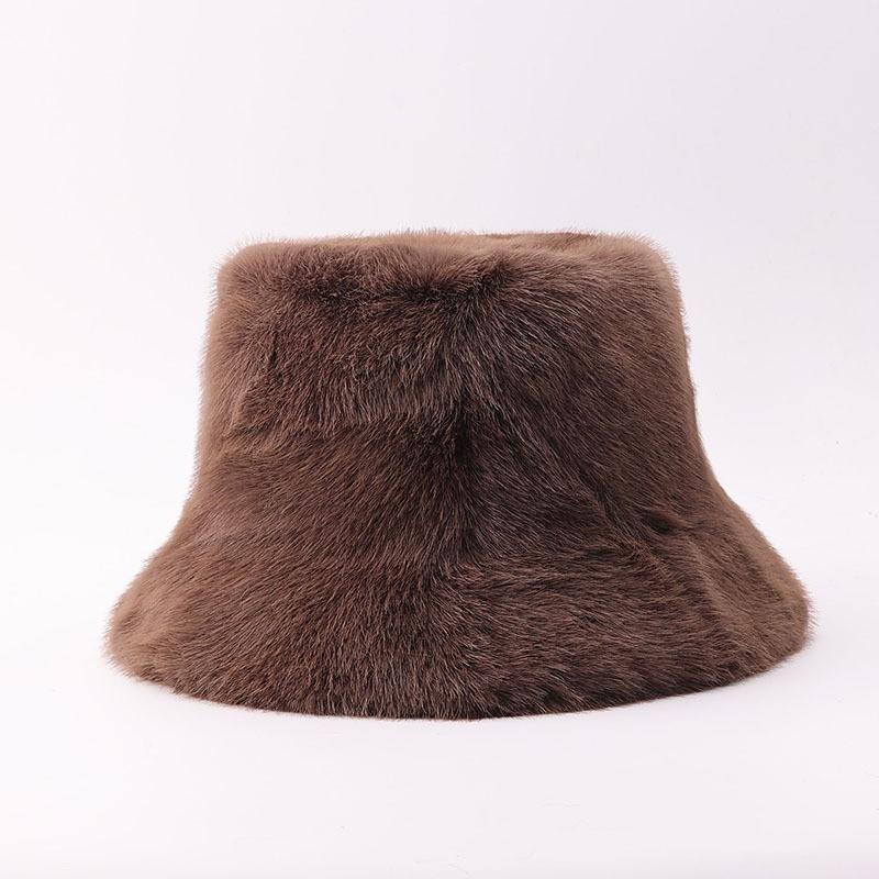 Winter Fleece Fisherman Hat Warm Soft Short Brim Sun Women Men