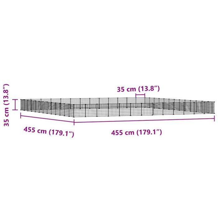 3114023 vidaXL Pet Cage with 52 Panels and Door Black 35x35 Cm