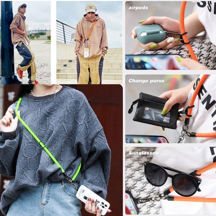 Case for Samsung Galaxy A16 5G/4G - Black Silicone Anti-Scratch with Removable Orange Lanyard