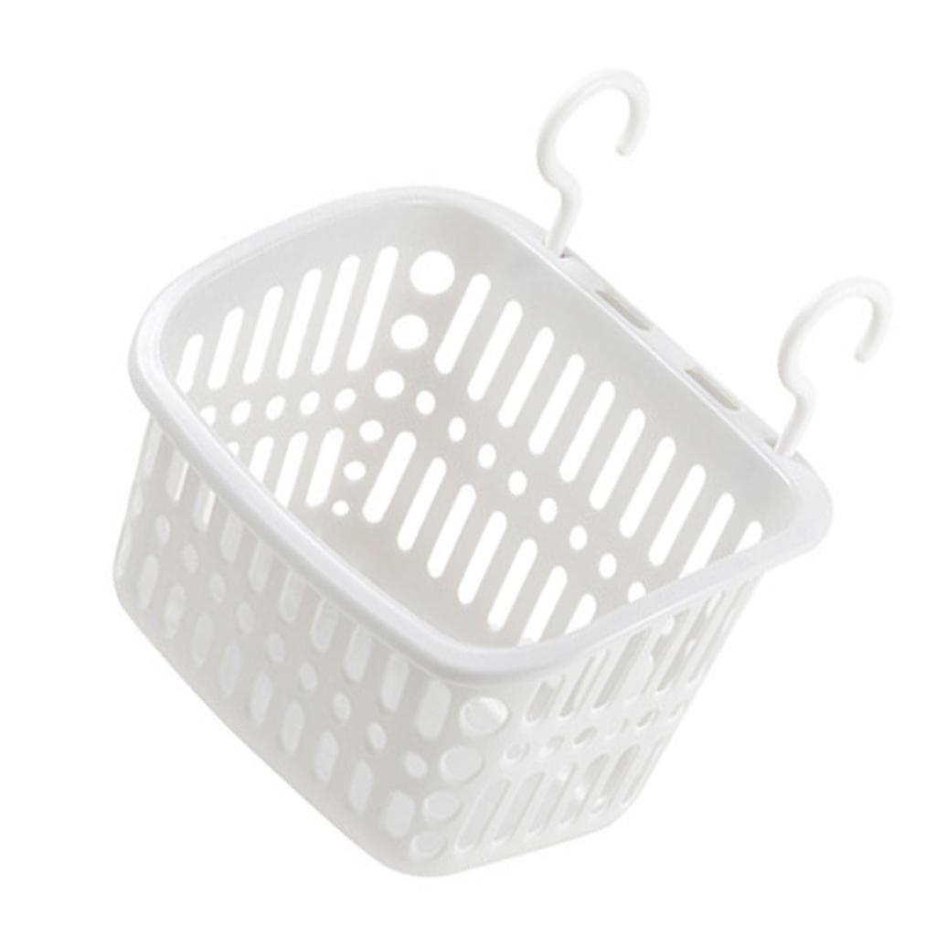 Hanging Shower Caddy Sturdy Plastic Draining Holes Space Saving Simple Hanging Laundry Basket for