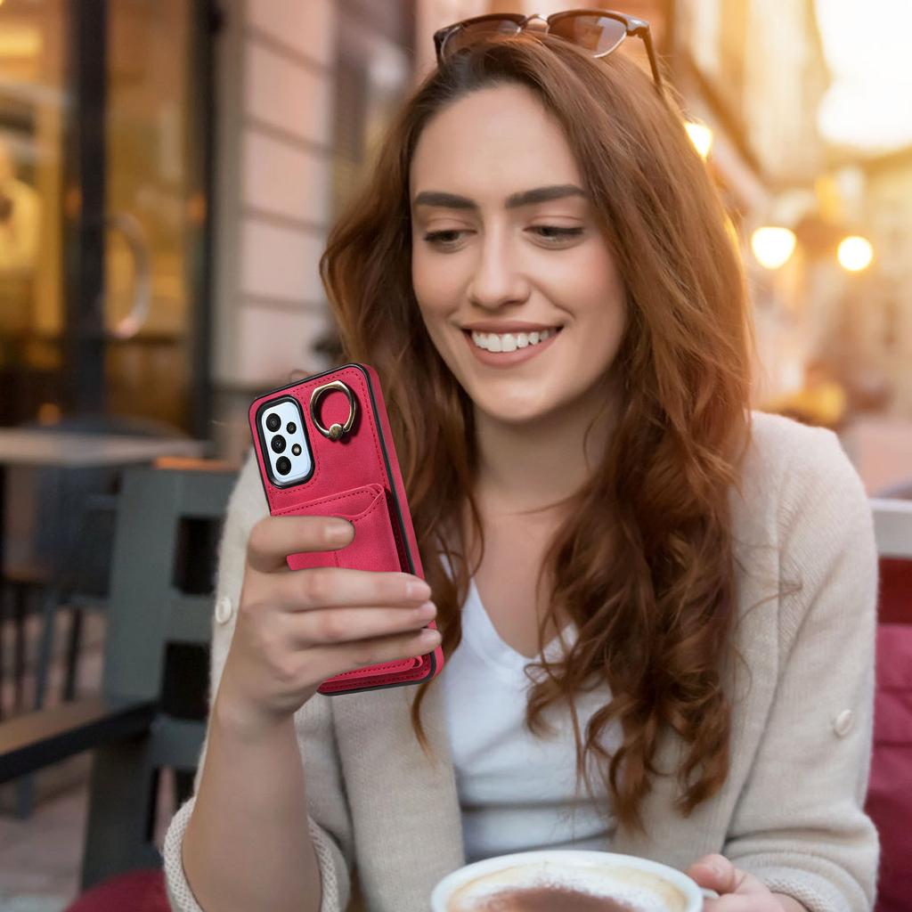 Для Samsung Galaxy A23 (4G),Чехол для телефона Samsung Galaxy A23 5G с кольцом-подставкой и слотами для карт
