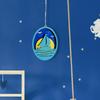 Summer Ornament Decorative Pendant Sailboat Marine Unique Wall Hanging Decoration Wooden Art