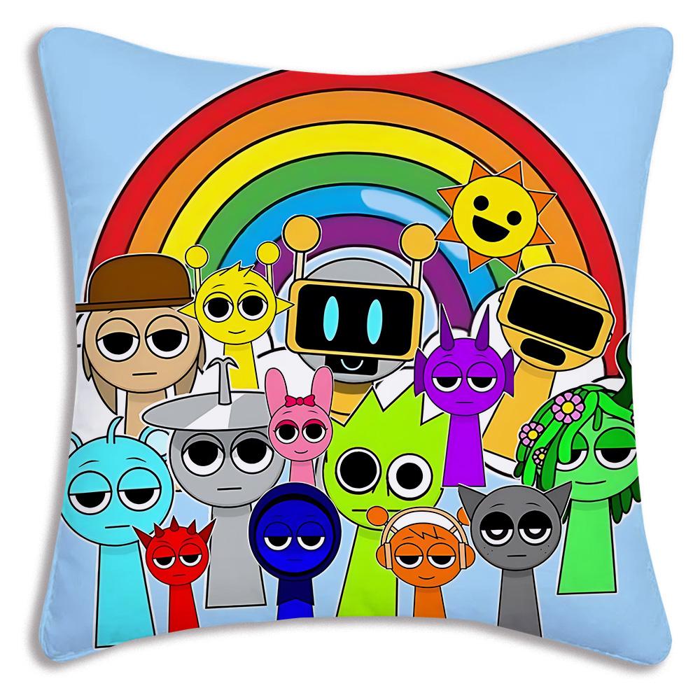 Игровой смешной Для S-SprunkiS Наволочки Мультяшный Диван Декоративный Дом Двусторонняя Печать Короткий Плюш Милый Чехол для Подушки