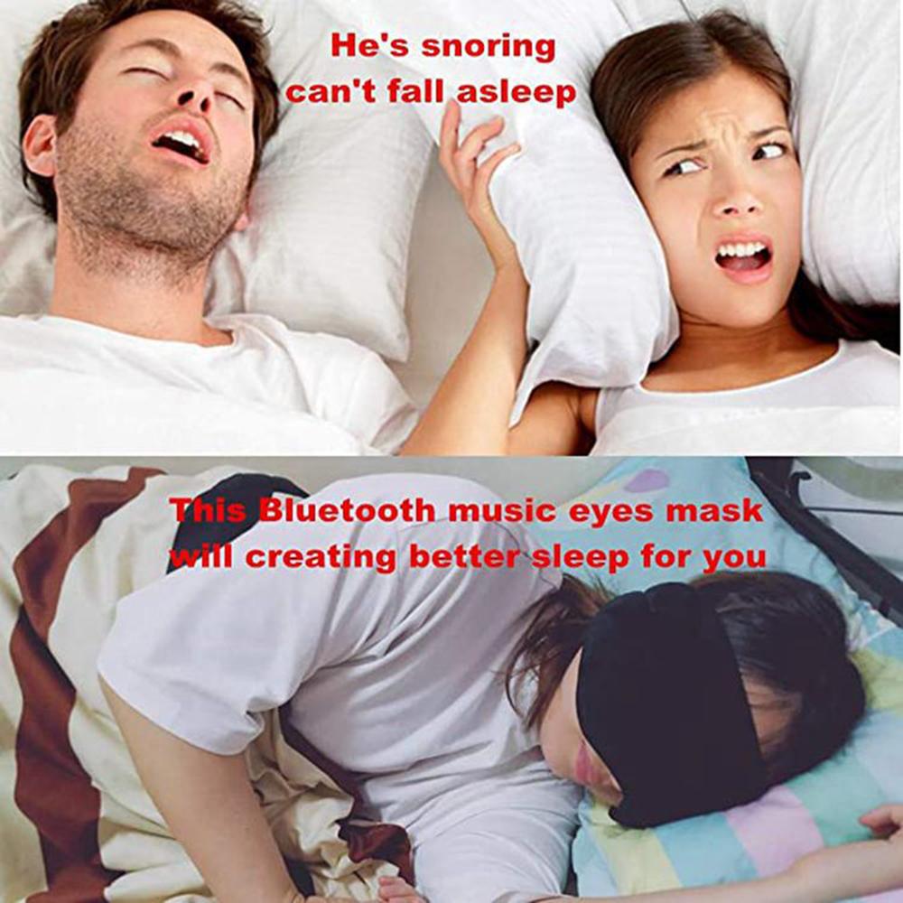 Bluetooth Headband Eye Mask Sleep Headphones Bluetooth Headphones Sleeping Soft Elastic Comfortable Wireless Music Earphones