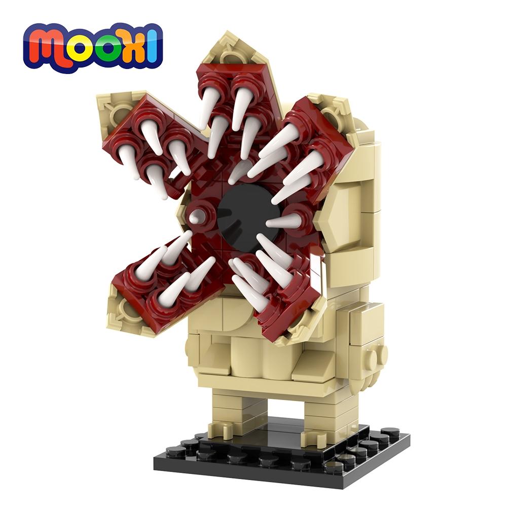 MOOXI Монстр Демодог Очень Странные Дела ТВ Сериал Фигурка Brickheadzed Существо Сборка Взрослый Набор Строительных Блоков Детская Игрушка MOC Кирпич Подарок