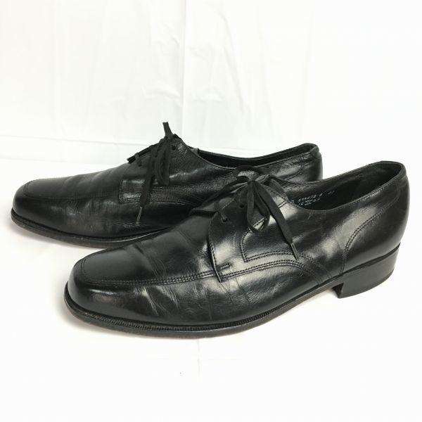 Винтажные туфли FLORSHEIM с U-образным мыском, 1985 год, черные, размер 9.5D 27.0, мужские(ИСПОЛЬЗОВАЛ)