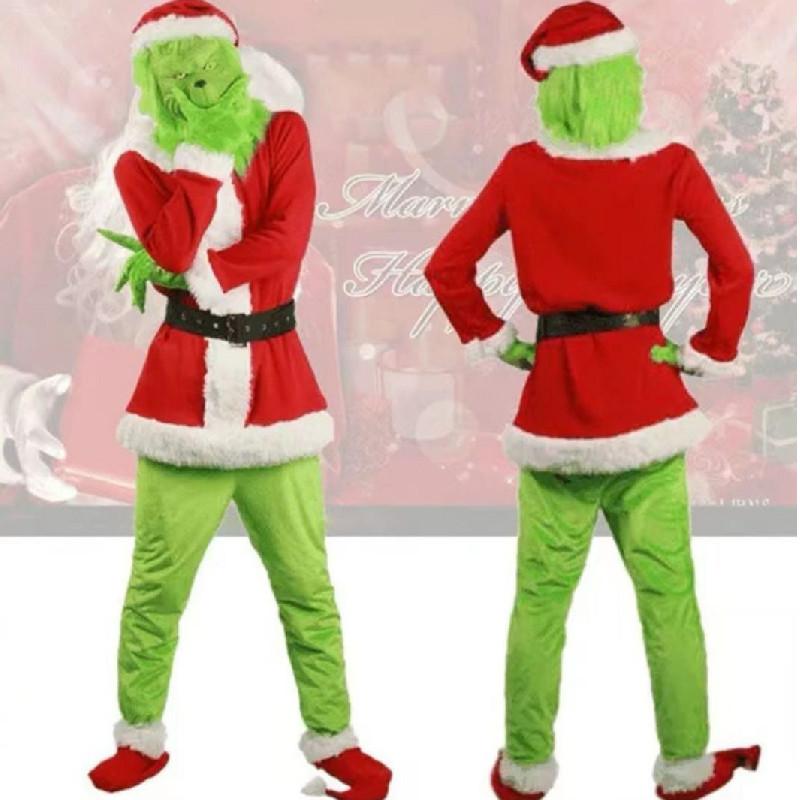 Halloween And Christmas Grinch Stole Christ Cosplay Costume Accessory Set For Party Wear
