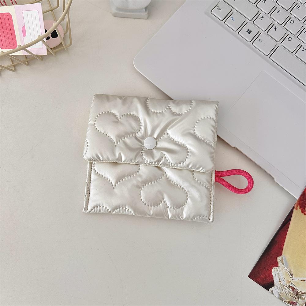 Серебряный Lingge Bow Pattern Кошельки для монет Маленькая гигиеническая салфетка Кошелек для монет Женская сумка для хранения ключей и монет для девочек