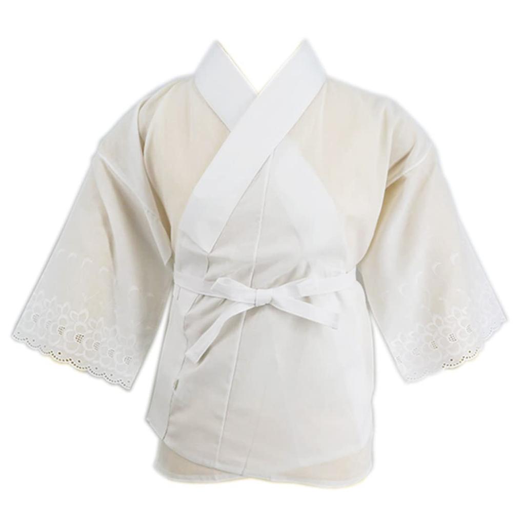 ANS Undershirt with and LL Winter Half-Kimono Emon-nuki, Half-Collar, String, Size,