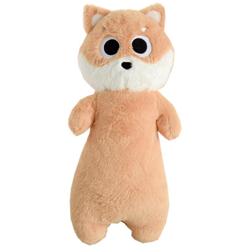 Puppy dog long throw pillow plush toy doll Shiba Inu Bull Terrier doll girl soothing doll