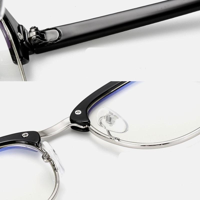Классические очки без оправы с защитой от синего света, мужские квадратные очки с рисовыми гвоздями, оправа для очков, компьютерные очки