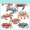 Simulation Crab Plastic Models Action Figures For Home Office Gift Decoration