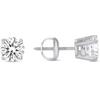 Jewels Prim 1.5 Ct Round Cut Diamond Stud Earrings Solid18K White Gold Screw Back Basket Earrings For Women's Engagements Gift