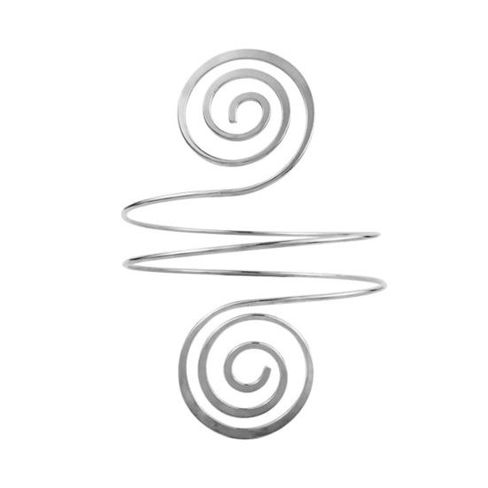 Women Armlet Punk Style Adjustable Multi-layer Pattern Spiral Armband Decoration Alloy Jewelry Upper Arm Bracelet Armlet Bangle Fashion Jewelry