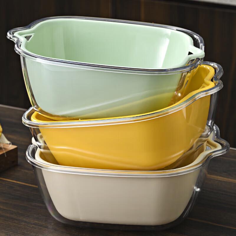 ABXTAO Extra Large Clear Plastic Draining Storage Basket